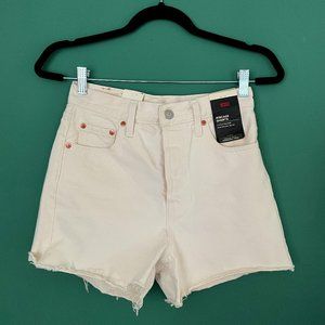 Levi's Ribcage Jean Shorts Off White Size 26